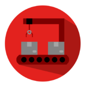 ícone de projeto de máquina flat design